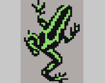 Dart Frog - Finger Knitting / Chunky Knit Blanket Pattern