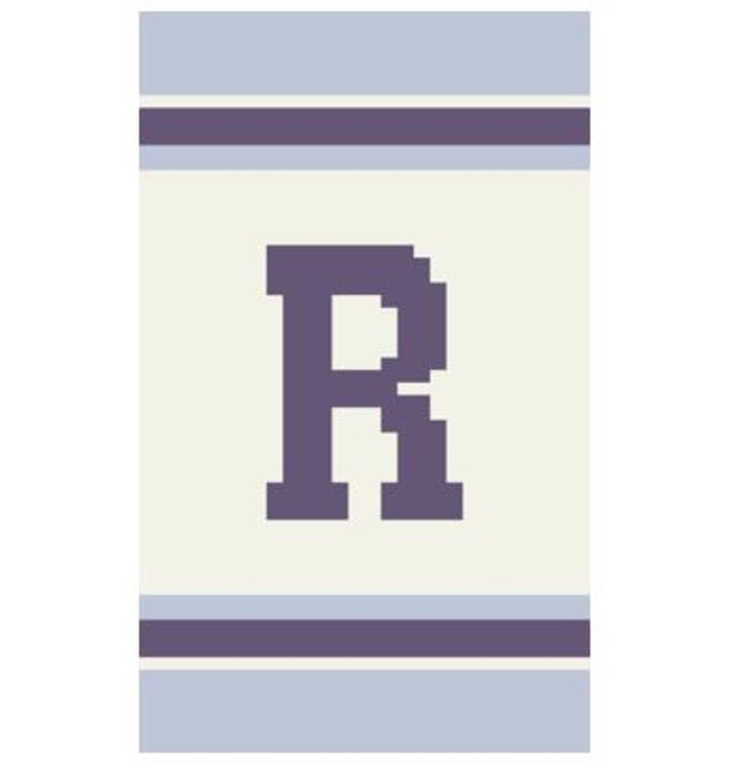 Knitting Letters R Pattern Letter R Initial - Finger Knitting / Chunky Knit Blanket Pattern - Etsy