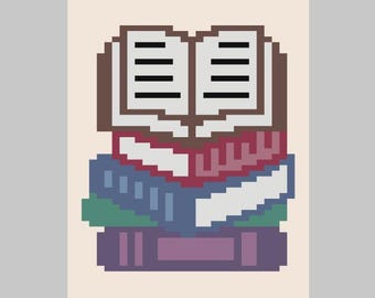 Pila de libros - Patrón para tejer a mano / Manta de punto grueso