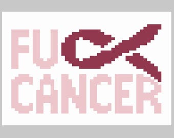 FU Cancer Ribbon - Finger Knitting / Chunky Knit Blanket Pattern