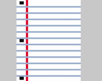 Papel de cuaderno - Patrón para tejer a mano / Manta de punto grueso