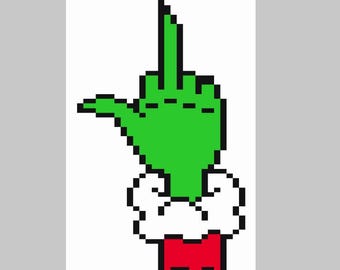 Green Cartoon Finger - Finger Knitting / Chunky Knit Blanket Pattern