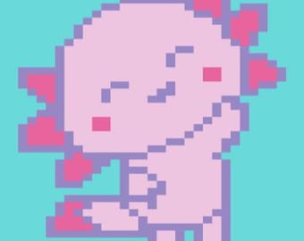 Axolotl - Finger Knitting / Chunky Knit Blanket Pattern
