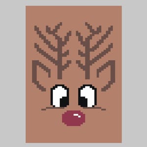 Rudolph Reindeer XL - Finger Knitting / Chunky Knit Blanket Pattern
