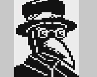 Plague Doctor - Finger Knitting / Chunky Knit Blanket Pattern