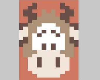 Baby Highland Cow (Pillow size) - Finger Knitting / Chunky Knit Blanket Pattern