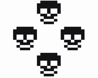 Skulls - Finger Knitting / Chunky Knit Blanket Pattern