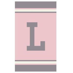 文字 L のイニシャル - 指編み / チャンキーニットブランケットパターン