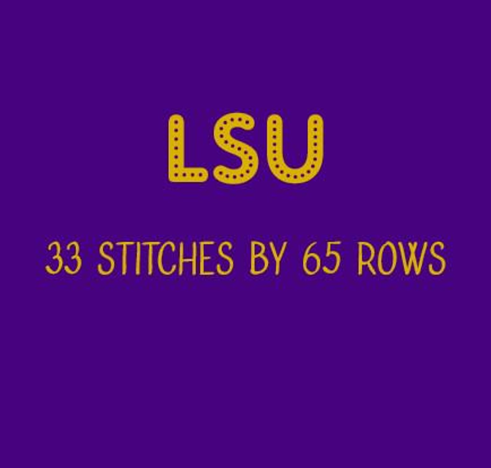 Custom LSU 33X65 - Pre Approved Custom Request - Finger Knitting ...