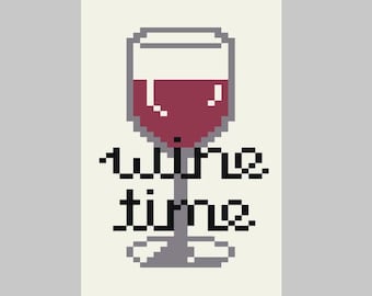 Wine Time - Patrón de manta de punto grueso para tejer a mano