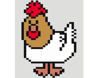 Chicken - Finger Knitting / Chunky Knit Blanket Pattern