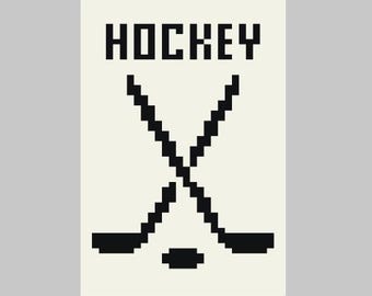 Hockey - Patrón de manta de punto grueso para tejer con los dedos