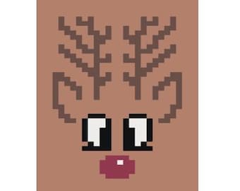 Reindeer - Finger Knitting / Chunky Knit Blanket Pattern