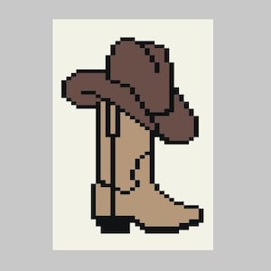 Cowboy Hat on Boot - Finger Knitting / Chunky Knit Blanket Pattern