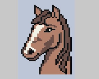 Horse Head - Finger Knitting / Chunky Knit Blanket Pattern