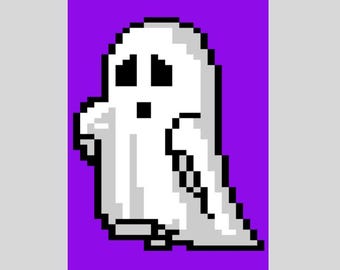 Spooky Ghost - Finger Knitting / Chunky Knit Blanket Pattern
