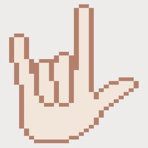 ASL I Love You - Patrón de manta de punto grueso para tejer con los dedos