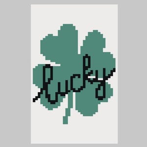 Lucky Shamrock - Four Leaf Clover - Finger Knitting / Chunky Knit Blanket Pattern