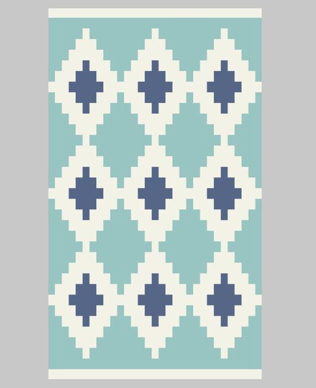 Diamonds Design- Finger Knitting / Chunky Knit Blanket Pattern - Etsy