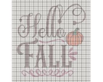 Hello Fall - Single Crochet Graphgan - Blanket Pattern