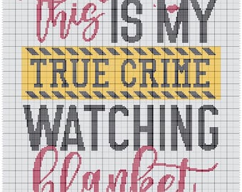 True Crime Watching Blanket - Single Crochet Graphgan - Blanket Pattern