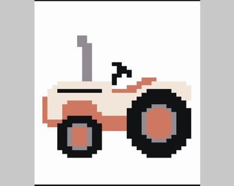 Tractor - Finger Knitting / Chunky Knit Blanket Pattern