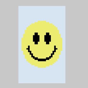 Runt smileyansikte - Fingerstickning / Grovstickad filtmönster