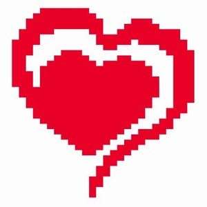 Decoratief hart - vingerbreien / grofgebreid dekenpatroon