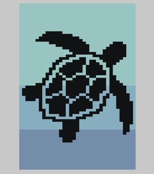 Sea Turtle Silhouette - Finger Knitting / Chunky Knit Blanket Pattern ...