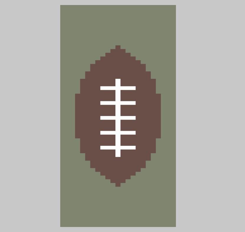 Football (Toddler) - Finger Knitting / Chunky Knit Blanket Pattern
