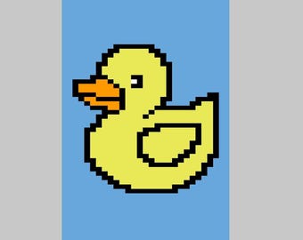 Patito de goma - Patrón para tejer a mano / Manta de punto grueso