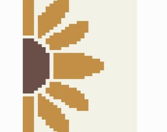 Sunflower Half - Finger Knitting / Chunky Knit Blanket Pattern