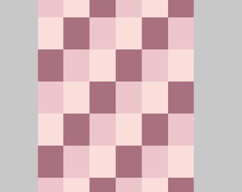 3 Color Checkerboard print - Finger Knitting / Chunky Knit Blanket Pattern