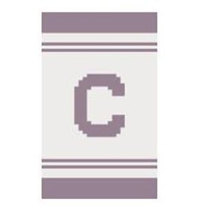 Initiale lettre C - tricot avec les doigts / modèle de couverture en maille épaisse
