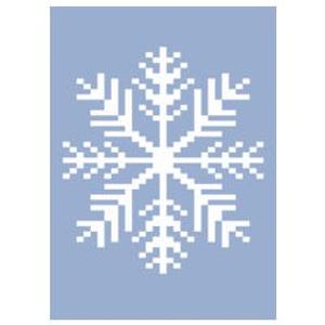 Snöflinga - Fingerstickning / Grovstickad filtmönster