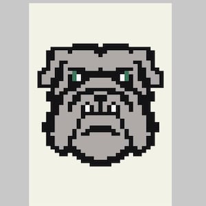 Bulldog Face - Finger Knitting / Chunky Knit Blanket Pattern
