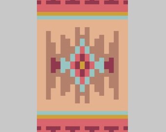 South West Design (small) - Finger Knitting / Chunky Knit Blanket Pattern