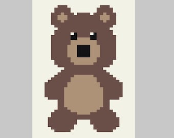 Einfacher Teddybär - Fingerstricken / Grobstrick-Decke