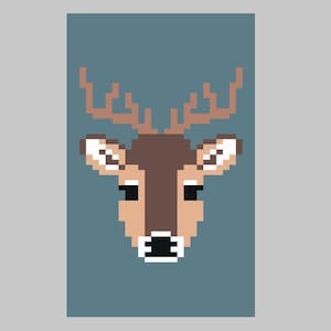 Deer Head - Finger Knitting / Chunky Knit Blanket Pattern