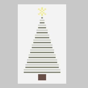 Striped Christmas Tree  - Finger Knitting / Chunky Knit Blanket Pattern