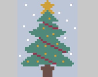 Tannenbaum mit Dekorationen - Fingerstricken / Chunky Knit Blanket Pattern
