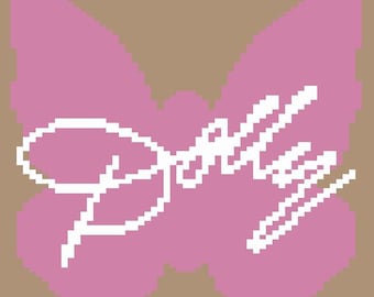 Dolly Pink Butterfly - Finger Knitting / Chunky Knit Blanket Pattern
