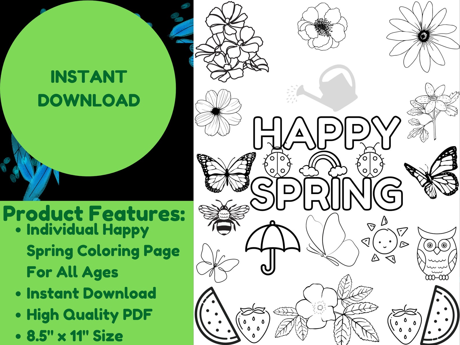 Individu Spring Individual Spring Coloring Page | Fun for All Coloring Page | Spring ...