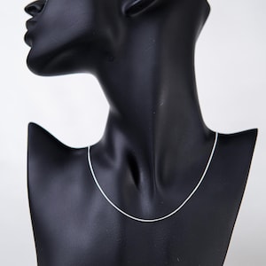 Thea 925 50cm Silver Curb Chain Necklace | Sterling Silver Silver Curb E-Coat Necklace For Women And Girls | 50 cm Necklace