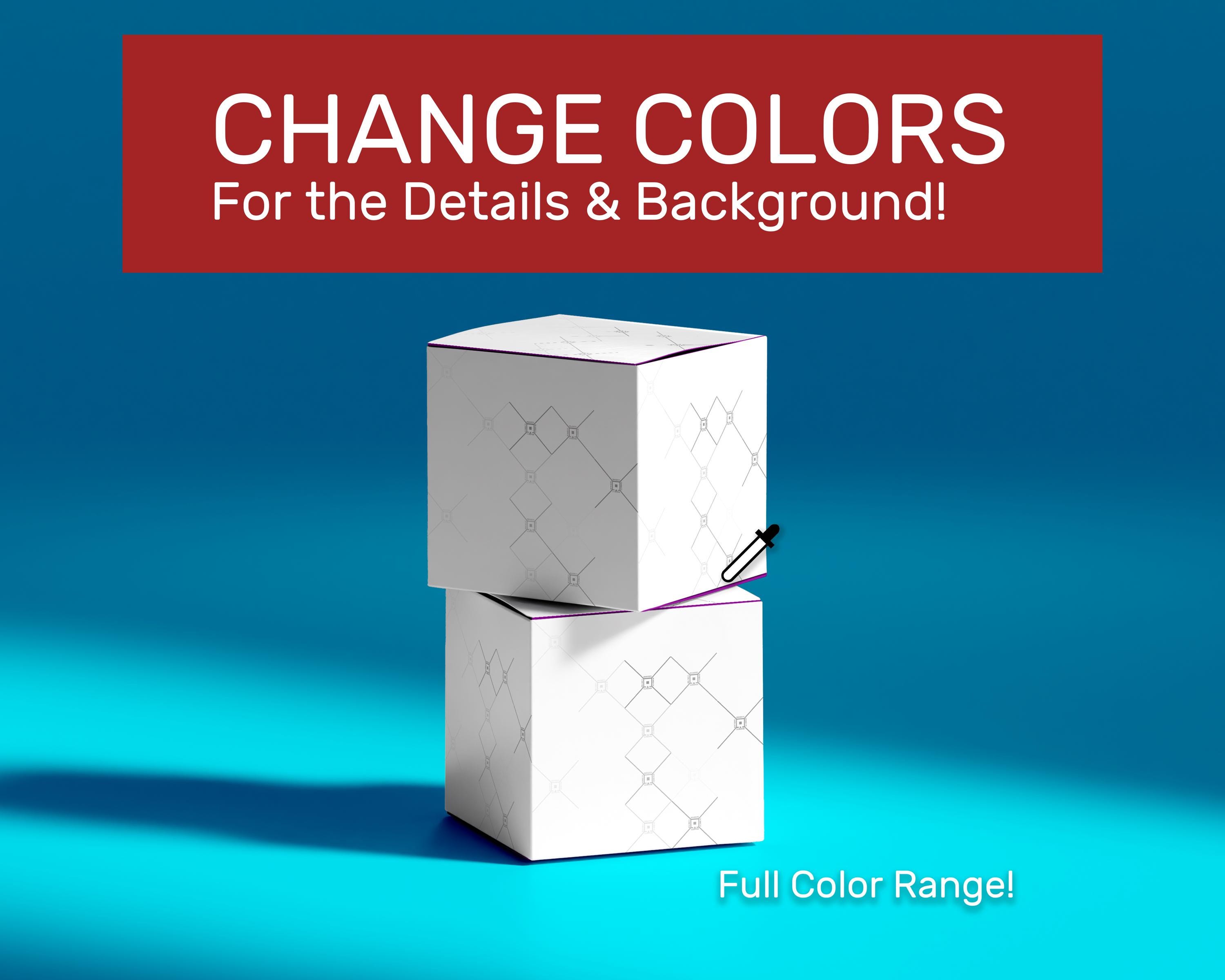 Cube Packaging Box Tower Mockup Template | Square Dice Paper Boxes ...