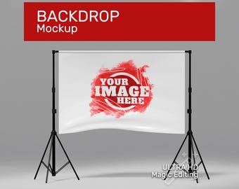 Maqueta de pancarta para fondo de mesa de fiesta: color personalizado (archivo digital PSD)