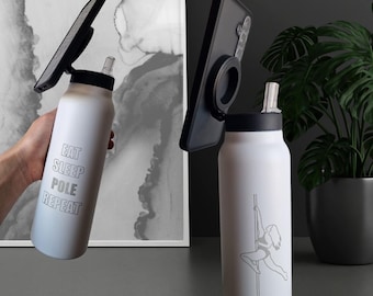 MagnetGrip Flasche – Handyhalterung | Gravur | Für Pole & Aerial Artists | MagSafe-kompatibel