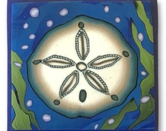 Sand dollar Pin Polymer Clay