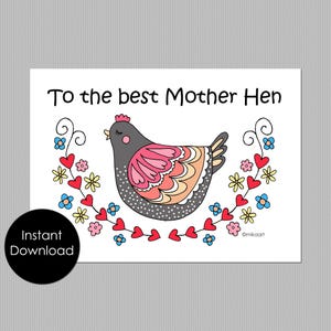 Muttertag Karte zum Muttertag, Muttertag Geschenk, lustiges Geburtstagsgeschenk für Mutter, Instant Download Karte, Last Minute einfach DIY