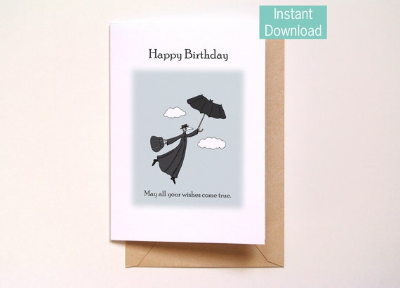 Goth Birthday Card Printable Card Funny Birthday Card - Etsy